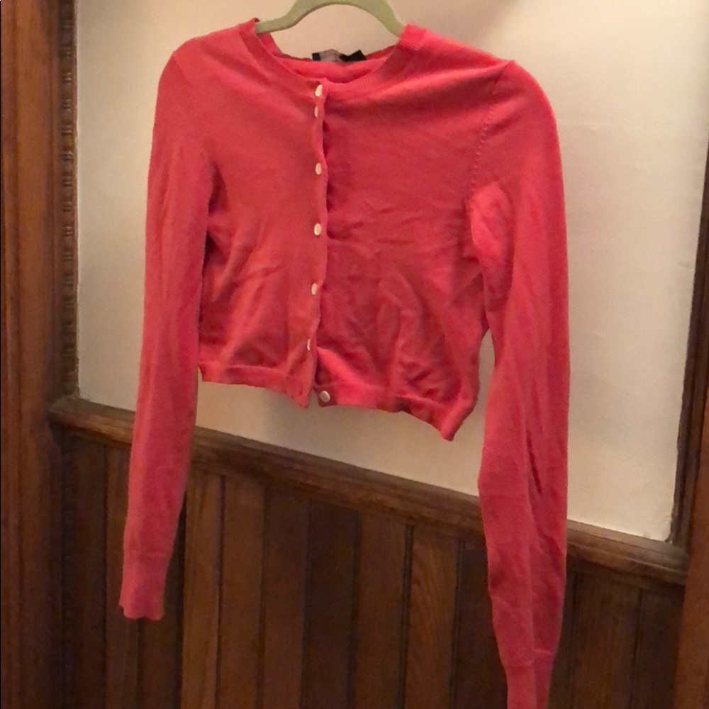 Cute Coral crop cardigan from The Limited (SMALL)